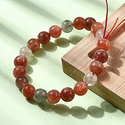 Natural Sunstone Round Beads Stretch Bracelets for Women&nbsp;BJEW-L712-A04