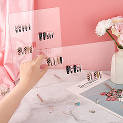 2 Sets 2 Style Assembled Acrylic Nail Art Display Rack&nbsp;ODIS-PH0001-65