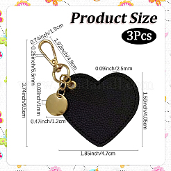 3Pcs PU Leather Pendant Decorations&nbsp;KEYC-CL0001-54
