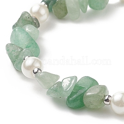 4Pcs 4 Style Natural & Synthetic Mixed Gemstone Chips & Glass Pearl Beaded Stretch Bracelets Set&nbsp;BJEW-TA00207