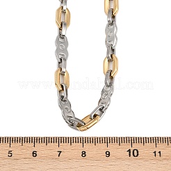 201 Stainless Steel 8 & Oval Link Chain Necklaces for Women&nbsp;NJEW-B143-03GP