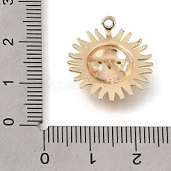 Brass Micro Pave Clear Cubic Zirconia Pendants&nbsp;CU-CBA7960-12G