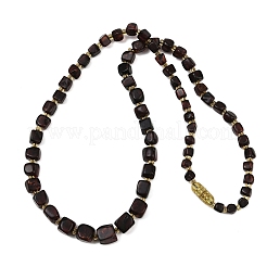 Natural Amber Beaded Necklaces&nbsp;NJEW-L466-02