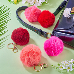 5Pcs 5 Colors Alloy Keychains&nbsp;KEYC-TA0004-71