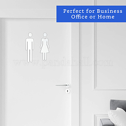 Acrylic TOILET Sign Stickers&nbsp;DIY-WH0569-66A-01