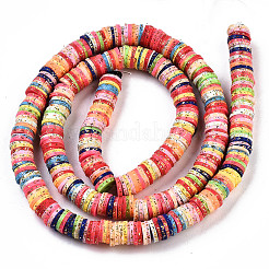 Handmade Polymer Clay Beads Strand&nbsp;X-CLAY-T018-04D