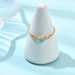 Natural Gemstone Beads Finger Rings&nbsp;RJEW-JR01041