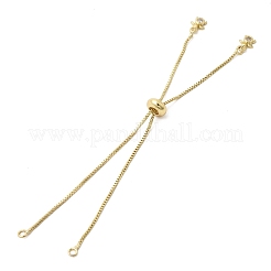 1MM Brass Box Chain Slider Bracelet Making&nbsp;MAK-K024-05G