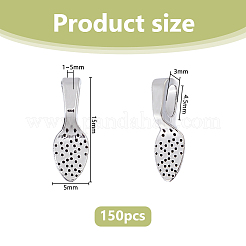 150Pcs Alloy Glue-on Flat Pad Bails&nbsp;TIBE-DC0001-26