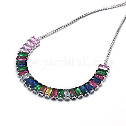 Brass Cubic Zirconia Bolo Tennis Bracelets&nbsp;BJEW-I272-02A