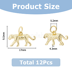 12Pcs Rack Plating Brass Pendants&nbsp;KK-HS0001-27