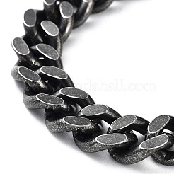 304 Stainless Steel Cuban Link Chains Bracelets&nbsp;BJEW-D031-13B