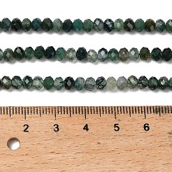 Natural Moss Agate Beads Strands&nbsp;G-C228-A01-3x4mm
