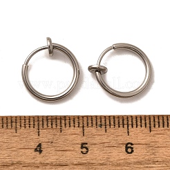Tarnish Resistant 304 Stainless Steel Retractable Clip-on Hoop Earrings&nbsp;STAS-I097-078P