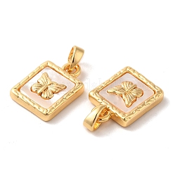 Brass Square Pendants&nbsp;KK-I703-02G