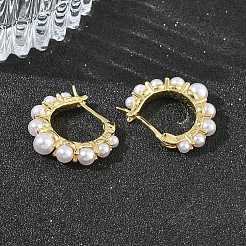 Brass Hoop Earrings for Women&nbsp;EJEW-A168-16G