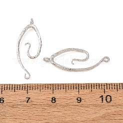 Textured Brass Connect Charms&nbsp;KK-CBAD6B8-02P