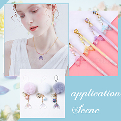 20Pcs 2 Colors Gradient Color Transparent Resin Pendants&nbsp;RESI-AR0001-24
