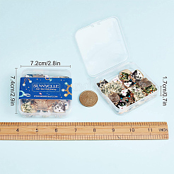 48Pcs 8 Style Printed Alloy Enamel Pendants&nbsp;FIND-SC0003-20