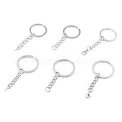 60Pcs 6 Styles Iron Split Key Rings&nbsp;FIND-TA0008-13