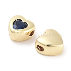 Brass Micro Pave Cubic Zirconia Beads&nbsp;KK-C051-26G-01