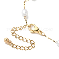 Oval ABS Imitation Pearl Beaded Chains Bracelet Making&nbsp;AJEW-JB01354