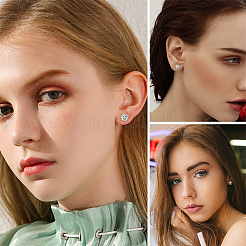 100Pcs 304 Stainless Steel Stud Earring Findings&nbsp;STAS-BBC0003-30