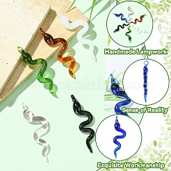 6Pcs 6 Colors Handmade Lampwork Big Pendants&nbsp;LAMP-CJ0002-63