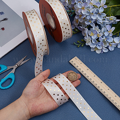 Gold Stamping Polka Dot Polyester Printed Ribbon&nbsp;OCOR-CY0003-70