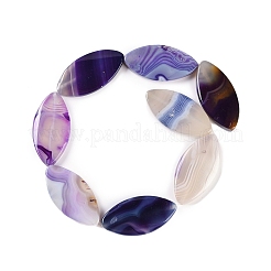 Natural Purple Banded Agate Beads Strands&nbsp;G-C141-A01-02
