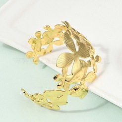 304 Stainless Steel Cuff Bangles for Women&nbsp;BJEW-Z097-08G