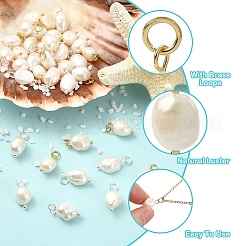 12Pcs 2 Colors Grade B Natural Cultured Freshwater Pearl Charms&nbsp;FIND-YW0004-29