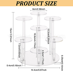 7-Tier Round Transparent Acrylic Display Stand Risers&nbsp;ODIS-WH0026-04