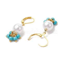 5Pair Brass Round Leverback Earrings&nbsp;EJEW-JE06367