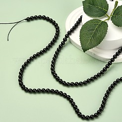 Grade A Natural Tourmaline Round Bead Strands&nbsp;G-L417-10-6mm