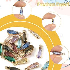20Pcs 10 Colors Faceted Glass Charms&nbsp;GLAA-FS0002-64