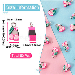 50Pcs Handmade Polymer Clay Charms&nbsp;CLAY-YS0001-02