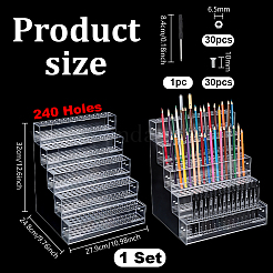 5-Tier Acrylic Organizer Display Riser Rack&nbsp;ODIS-WH0331-59
