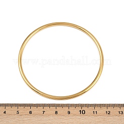 304 Stainless Steel Plain Bangles for Women&nbsp;BJEW-D355-01G