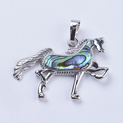 Abalone Shell/Paua Shell Pendants&nbsp;SSHEL-L008-09P