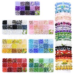 DIY Glass Beads Jewelry Making Finding Kits&nbsp;DIY-YW0012-04A
