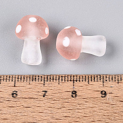 Frosted Handmade Lampwork Beads Strands&nbsp;LAMP-N038-08H