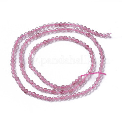 Natural Strawberry Quartz Beads Strands&nbsp;G-F596-18-2mm