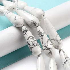 Natural Howlite Beads Strands&nbsp;G-P528-H10-01