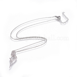 304 Stainless Steel Pendant Necklaces&nbsp;NJEW-E141-13