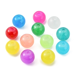 480Pcs 12 Colors Baking Paint Imitation Jade Glass Round Bead Strands&nbsp;DGLA-FS0001-01