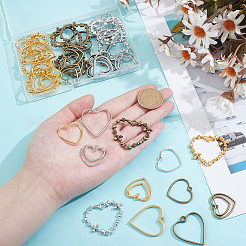 48Pcs 12 Styles Zinc Alloy Open Back Bezel Pendants&nbsp;FIND-PH0025-13