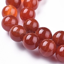 Natural Striped Agate/Banded Agate Beads Strands&nbsp;G-I261-C03-8mm