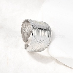 5Pcs 304 Stainless Steel Open Cuff Rings for Women&nbsp;RJEW-K313-08P