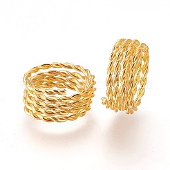 Alloy Hair Braid Spring Rings&nbsp;OHAR-WH0013-01G